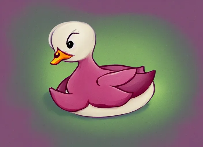 Image similar to cute duck tucked in bed and going to sleep, digital painting, trending on artstation, award winning art, stylized painting