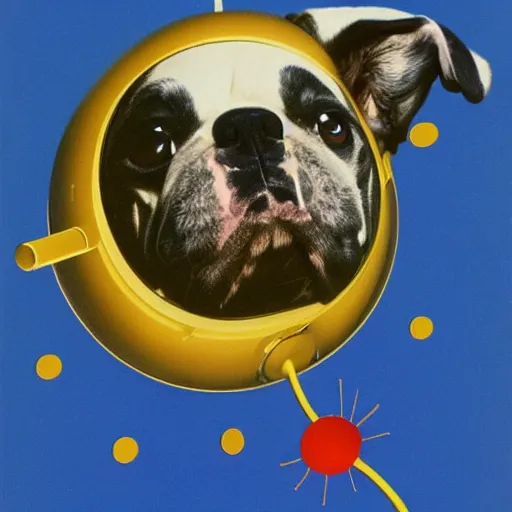 Image similar to dog sputnik, orbital photography, NASA collection