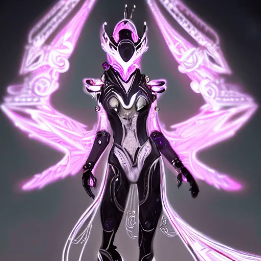 Prompt: highly detailed exquisite fanart, of a beautiful female warframe, but as a cute anthropomorphic robot dragon, glowing eyes and robot dragon head, off-white plated armor, bright Fuchsia skin, royal elegant pose, close-up body shot, epic cinematic shot, realistic, professional digital art, high end digital art, sci fi, DeviantArt, artstation, Furaffinity, 8k HD render, epic lighting, depth of field