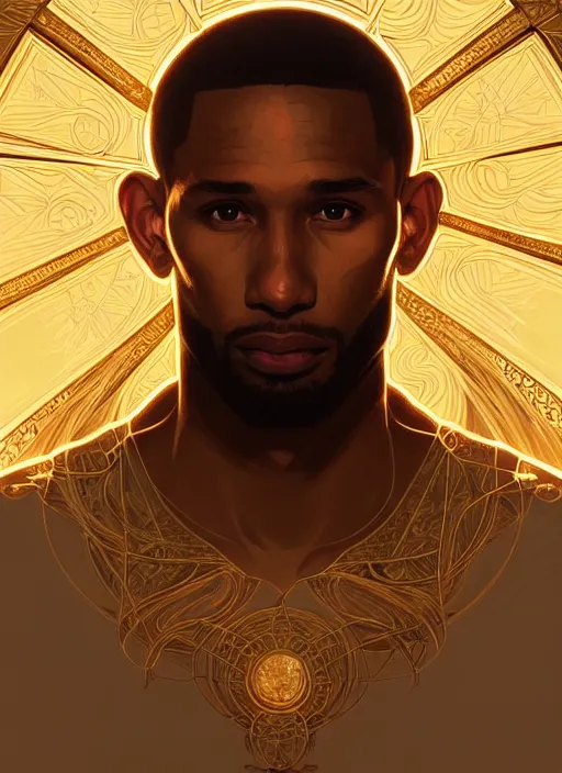 Prompt: symmetry!! portrait of terrence boyd, golden hour, intricate, elegant, highly detailed, digital painting, artstation, concept art, smooth, sharp focus, illustration, art by artgerm and greg rutkowski and alphonse mucha