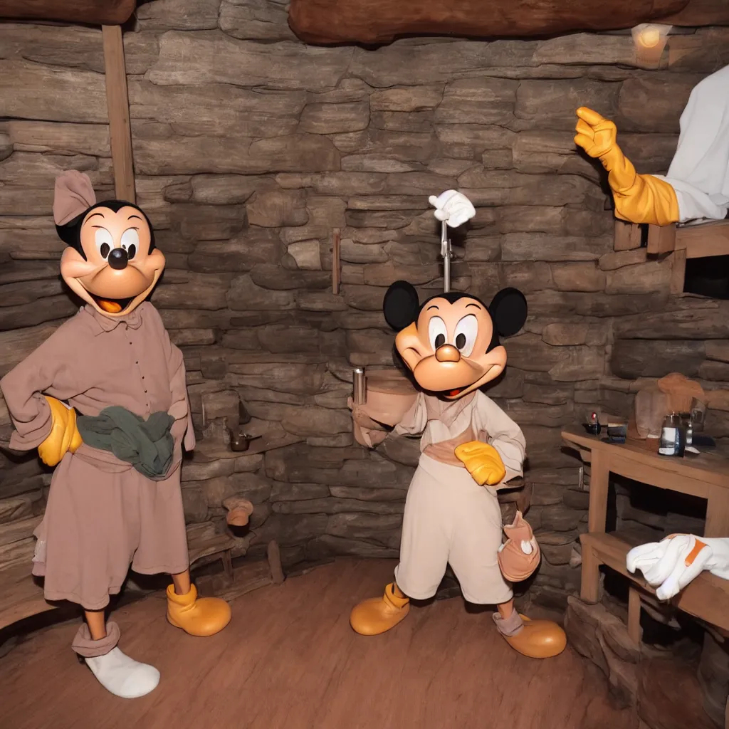 Prompt: disney's goofy sweating in finnish sauna