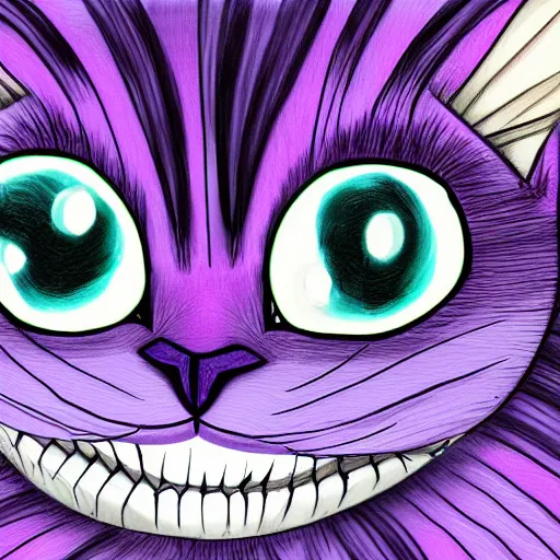 Image similar to Cheshire cat, digital painting