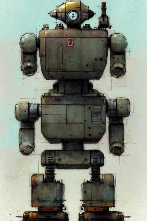 Image similar to ( ( ( ( ( 1 9 5 0 s retro future android robot bulldozer. muted colors., ) ) ) ) ) by jean - baptiste monge,!!!!!!!!!!!!!!!!!!!!!!!!!