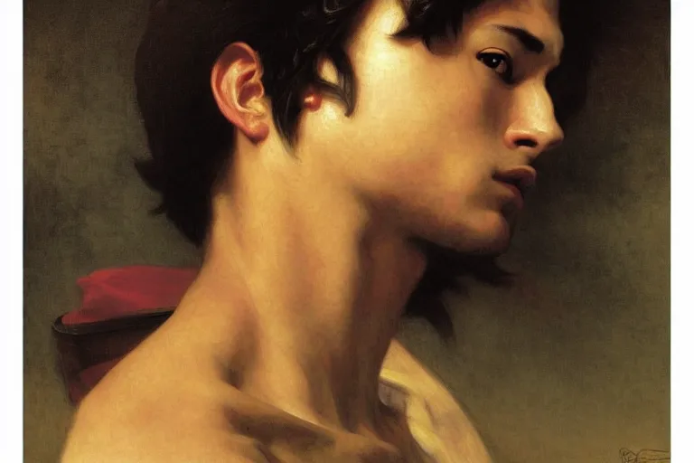 Image similar to portrait of a kamen rider, majestic, solemn, by bouguereau