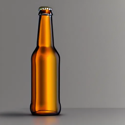 Image similar to render of beer bottle without label, photorealistic, hq