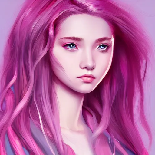 Image similar to teen girl, pink hair, gorgeous, amazing, elegant, intricate, highly detailed, digital painting, artstation, concept art, sharp focus, illustration