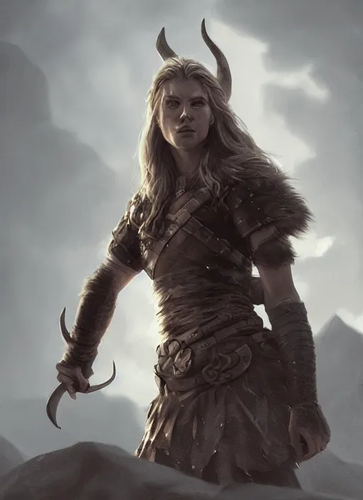 Image similar to portrait, female viking warrior, dramatic lighting, cinematic, establishing shot, extremly high detail, foto realistic, cinematic lighting, post processed, concept art, artstation, matte painting, style by eddie mendoza, raphael lacoste, alex ross