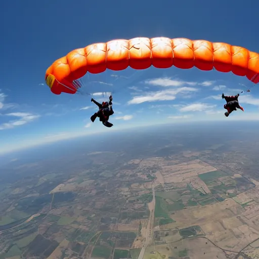 Image similar to john cena skydiving, wide angle, 4 k