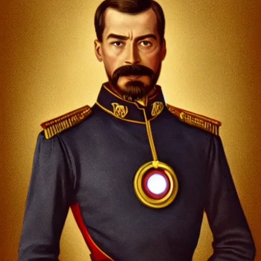 Image similar to tsar nicholas ii is iron man