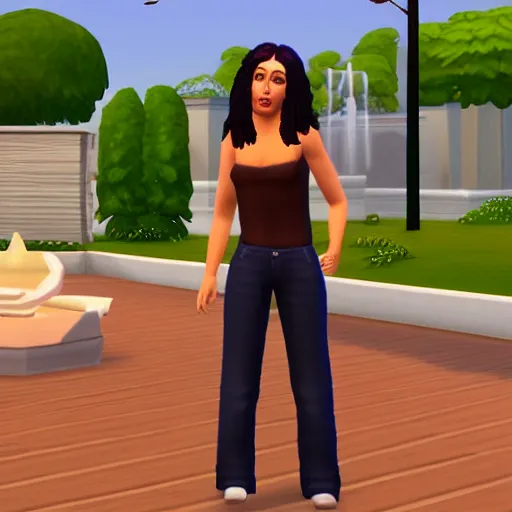 Image similar to cher. snapshot from the sims