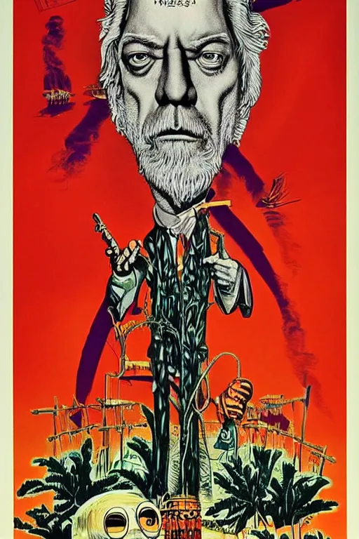 Image similar to poster for the 1 9 9 2 movie'formosa ', directed by jim jarmusch, starring donald sutherland and uncle aloysius, poster by ed roth and basil wolverton ), crisp