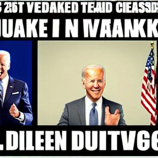 Prompt: Joe Biden in NukeTown from Call of Duty