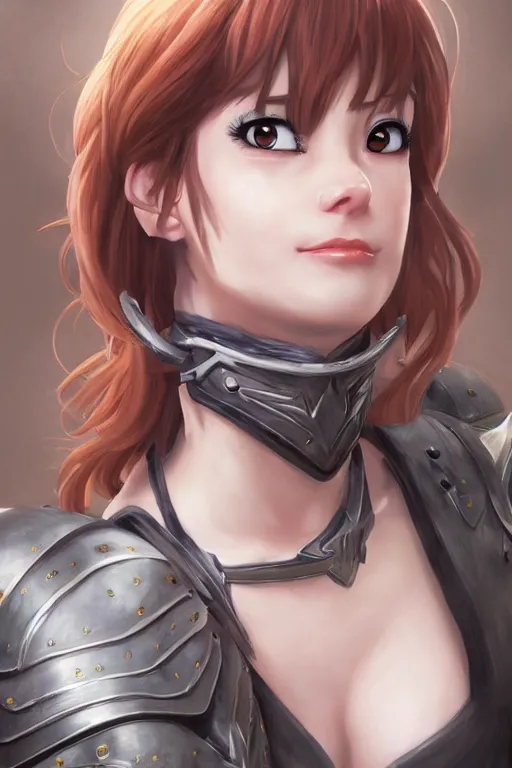 Image similar to A realistic anime portrait of Fiona from Shrek, warrior, D&D, dual Axe wielding, full body plated armor, dungeons and dragons, tabletop role playing game, rpg, jrpg, digital painting, by Stanley Artgerm Lau, Frank frazzeta, WLOP and Rossdraws, digtial painting, trending on ArtStation, SFW version