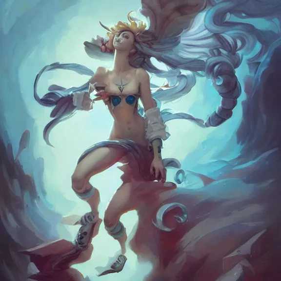 Image similar to a highly detailed portrait in the style of peter mohrbacher and in the style of james jean.