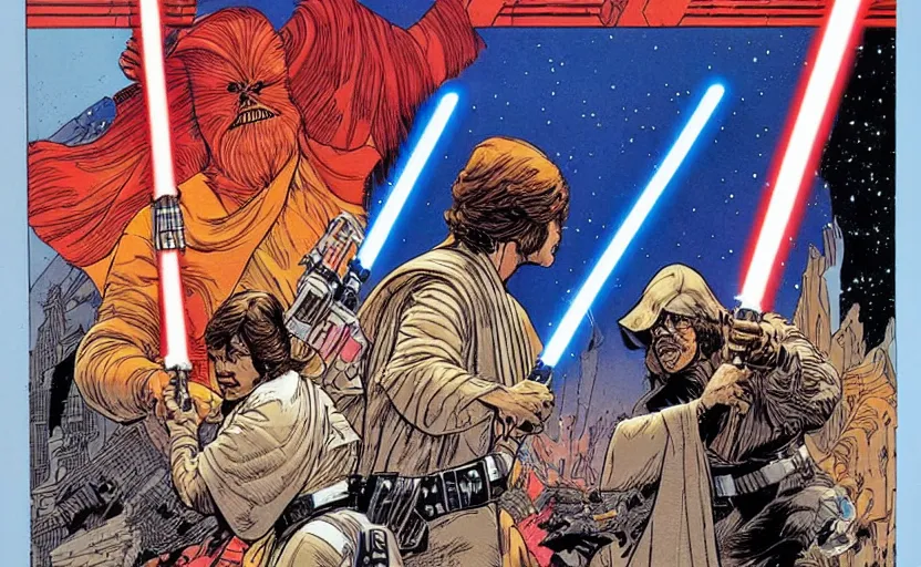 Image similar to Star Wars by Frank Miller Moebius