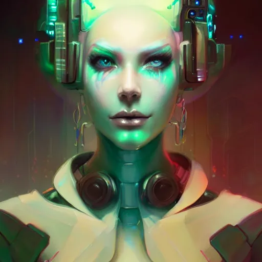 Image similar to a portrait of a beautiful cybernetic jinx, cyberpunk concept art by pete mohrbacher and wlop and artgerm and josan gonzales, digital art, highly detailed, intricate, sci-fi, sharp focus, Trending on Artstation HQ, deviantart, unreal engine 5, 4K UHD image