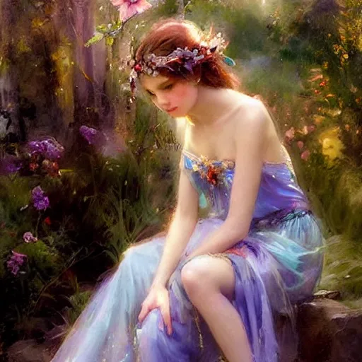 water elemental fairy portrait, fantasy aqua fairy,glittery,by daniel f.  gerhartz, : r/StableDiffusion