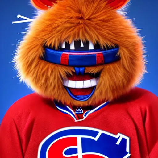 Image similar to anime Portrait of Youppi the Habs Montreal Canadiens Mascot as an evolved powerful Akira character, highly detailed anime, smooth, sharp focus, dynamic lighting, intricate, trending on ArtStation, illustration ghost in the shell, art by WLOP