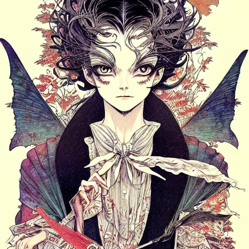 Image similar to prompt: Portrait painted in Frank frazzeta style drawn by Vania Zouravliov and Takato Yamamoto, inspired by Fables, intricate acrylic gouache painting, high detail, sharp high detail, manga and anime 2000