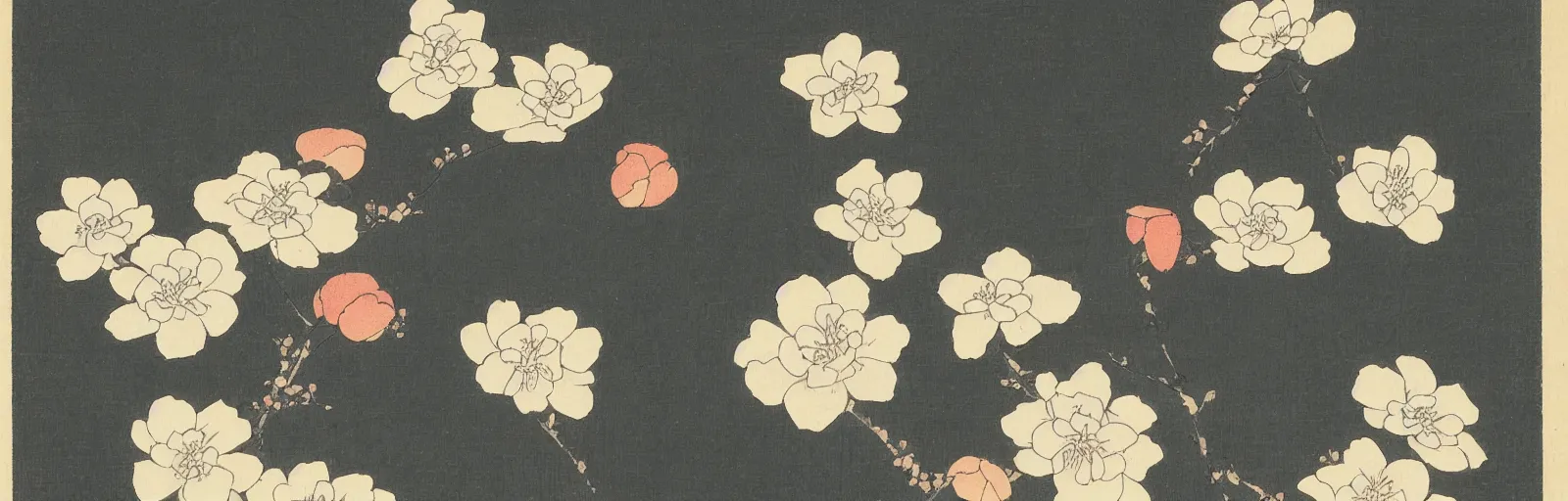 Image similar to japanese woodblock of flowers, by ohara koson