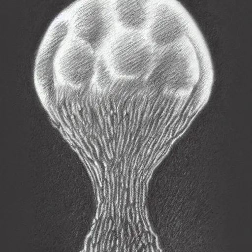 Prompt: vladimir putin's face in a nuclear mushroom cloud, cartoonish, ultra detailed pencil drawing