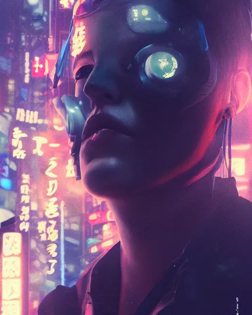 Prompt: portrait of a dream guide in night tokyo by makoto sinkai,cyberpunk, greg rutkowski, perfect face, fine details