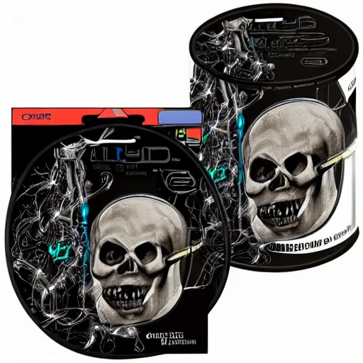 Image similar to skull wires skin cables, cybernetic nightmare