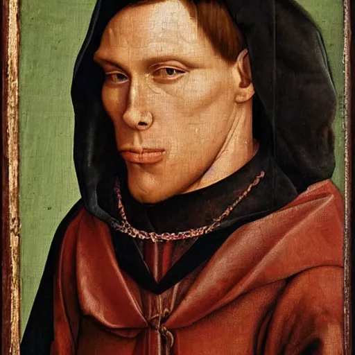 Image similar to A 15th century medieval renaissance oil painting of Jerma985, portrait of Jerma985, grainy, realistic, very realistic, hyperrealistic, highly detailed, very detailed, extremely detailed, very neat, very epic, very cool, detailed, trending on artstation