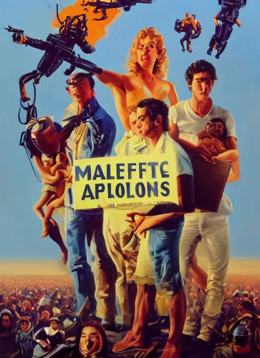 Prompt: a group of people standing around a cardboard box full of alien babies, an ultrafine detailed painting by john philip falter, shutterstock, american scene painting, movie still, concert poster, poster art