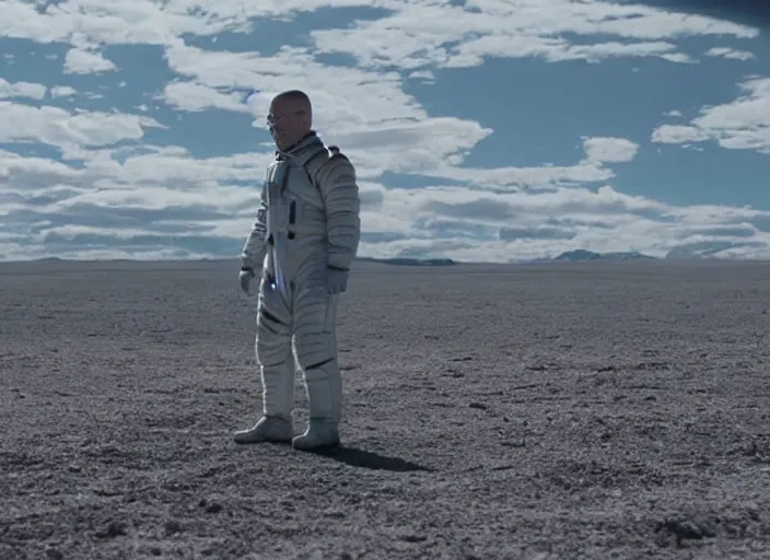 Image similar to film still of Walter White as Cooper in Interstellar, 4k