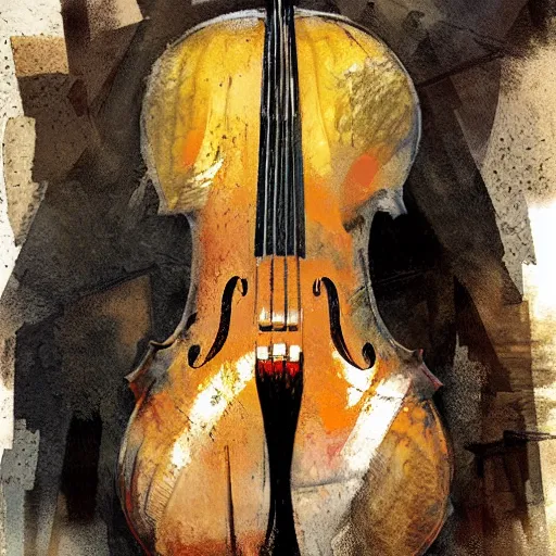 Image similar to body as a cello by greg rutkowski