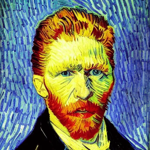 Image similar to james spader, portrait, van gogh, art,