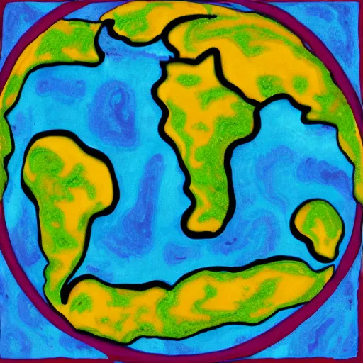 Image similar to earth made of ice cream melting under the heat