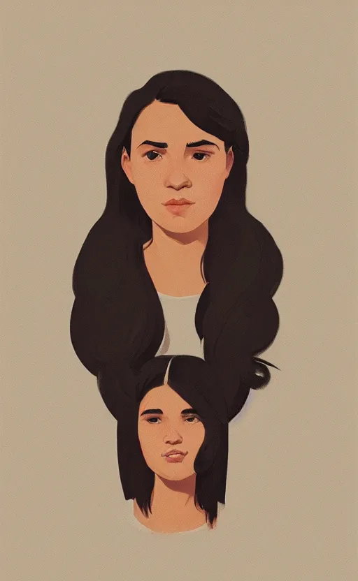 Prompt: a front view portrait of a hispanic graduate illustration by atey ghailan