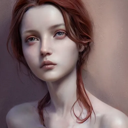 Image similar to a beautiful photorealistic portrait of lilith, made of clay covered in clay stained with mud, detailed, sharp focus, by stanley artgerm lau, wlop, rossdraws, james jean, andrei riabovitchev, marc simonetti, yoshitaka amano