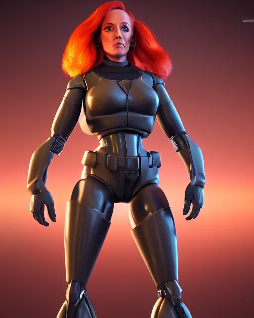 Image similar to Dana Scully as a Transformer, 3d character model, concept art, sharp detail, octane render, 5k, nvidia, trending on artstation, artgerm