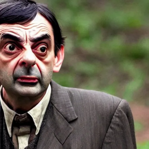 Image similar to mr bean in the walking dead