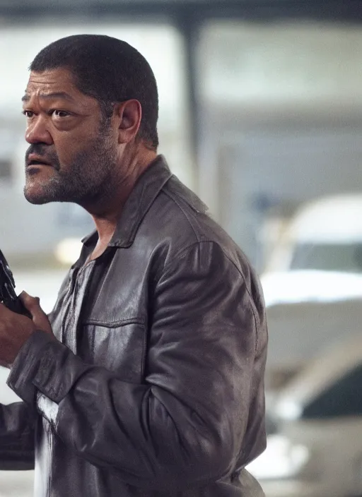 Image similar to film still of Laurence Fishburne as Roger Murthaugh in Lethal Weapon, 4k