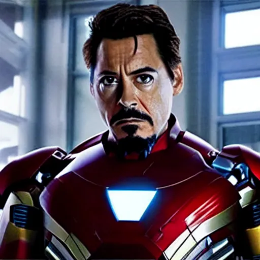 Image similar to Iron Man Tony Stark played by Johnny Depp