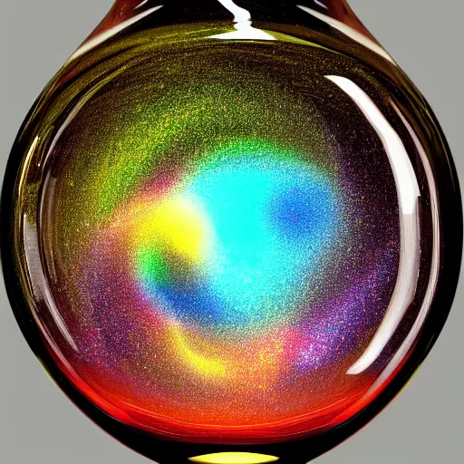 Image similar to liquid universe inside a bottle