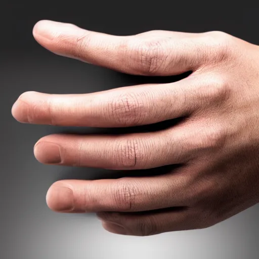 Image similar to highly detailed, photorealistic of real human fingers, photography, uhd, 8 k