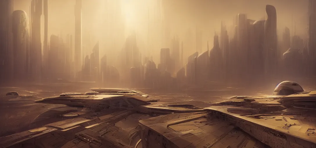 Prompt: view from the desert ground fire night stars of futuristic abandonded sparse mechanical blade runner cyberpunk architecture, light rays, symmetry, cinematic lighting, ultra detailed, sharp, ambient occlusion, bloom, raytracing, by greg rutowski, paul chadeisson and jessica rossier