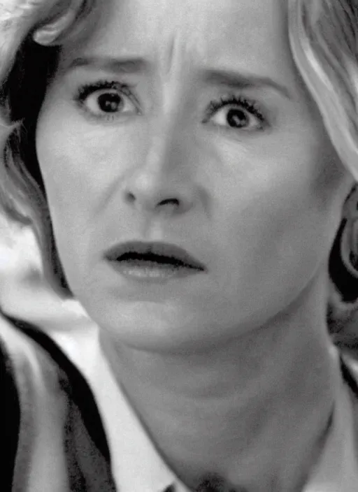 Prompt: film still of Emma Thompson in Schindler's List, 4k