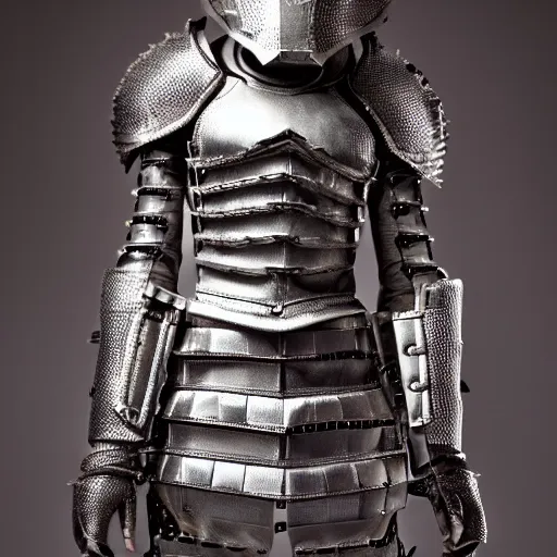 Image similar to Battle armor designed by Supreme, fashion photography