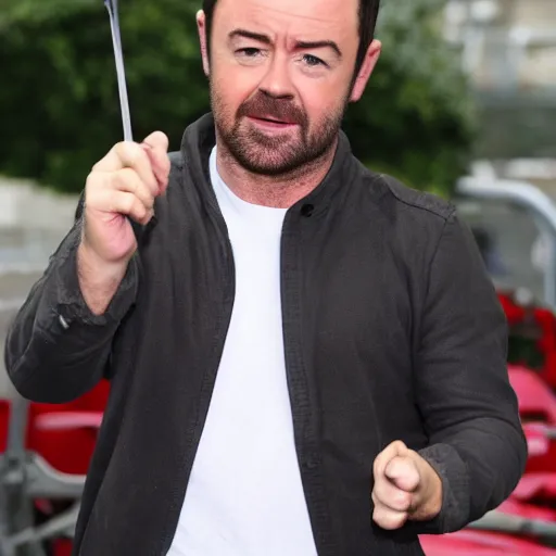 Prompt: danny dyer giving a propaganda