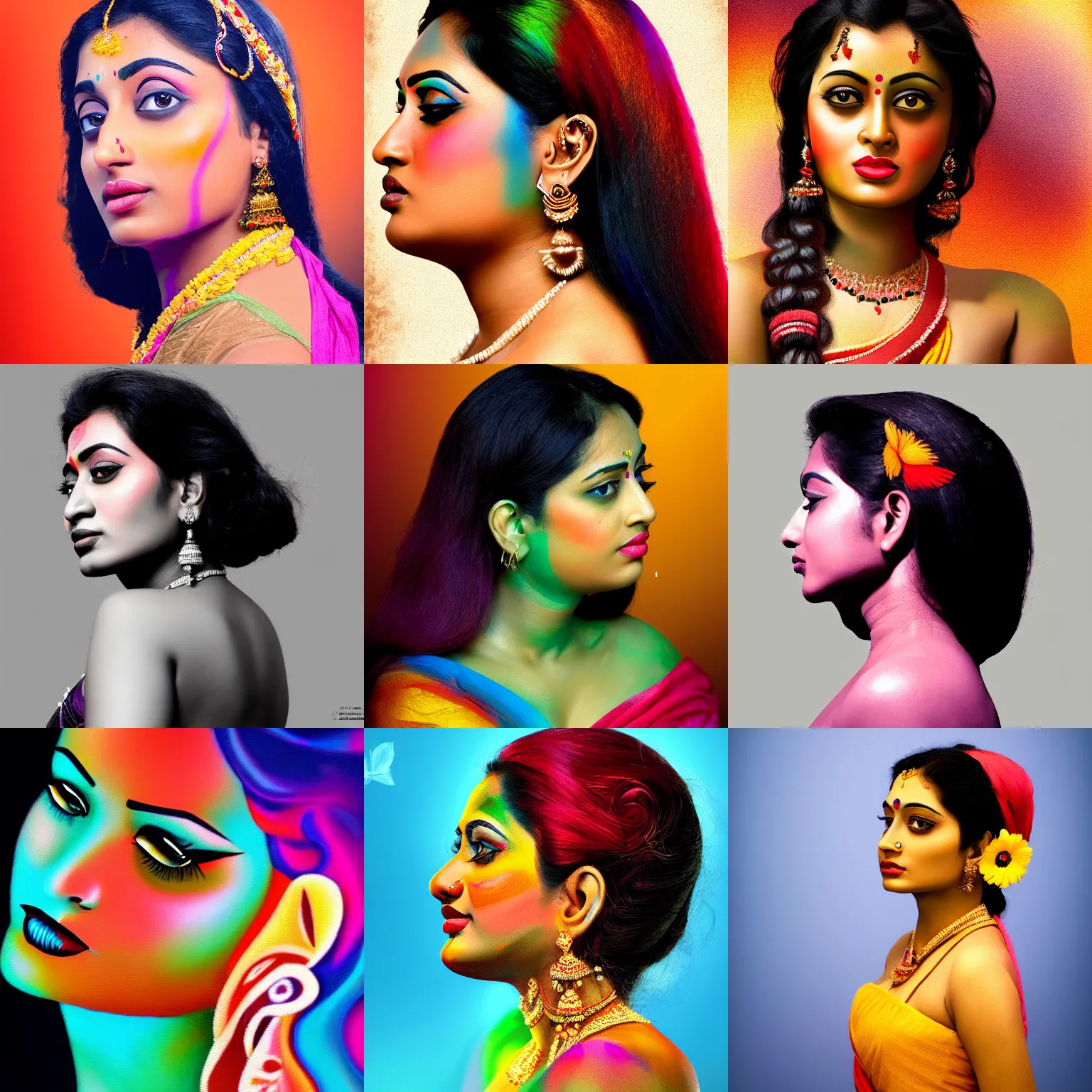 Prompt: profile of priya rai natural colors masterpiece trending on artstation photograph