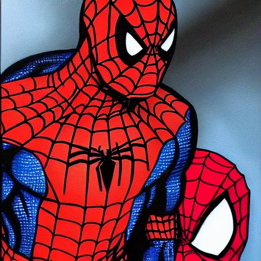 Image similar to spiderman and daredevil marvel, detailed painting