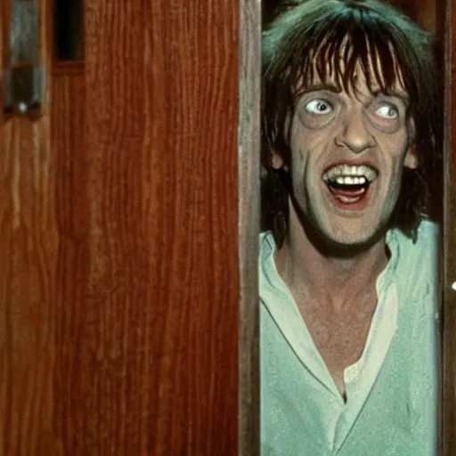 Prompt: movie still photo of Shaggy Rogers as Jack Torrance in The Shining