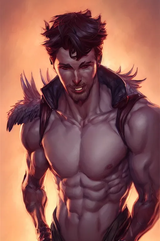 Prompt: character art by wlop, steve henderson, and j scott campbell, gooseman, male hero, goose head, wings, 4 k, arstation, trending, high quality, very detailed, digital