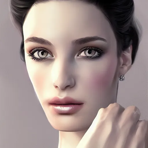 Image similar to a beautiful and elegant queen by wlop, closeup headshot, 8 k, closeup headshot, high detailed, smooth, trending on artstation, digital illustration.